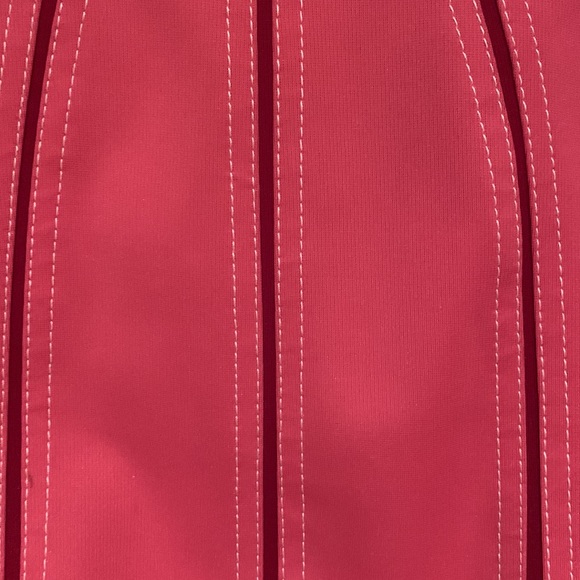 VALENTINO PANELED JACKET SALMON PINK RED ZIPPER FRONT HIGH NECK ITALIAN FABRIC 6 - Picture 12 of 15